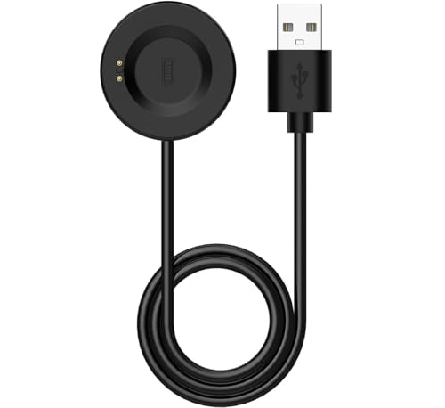 Compatible for iTECH Fusion 2 Charger, 3.3ft/100cm Replacement USB Charging Cable for iTech Fusion 2 SmartWatch Charger Cord Dock Adapter, Black