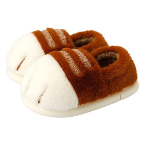 Plush Cat Paw Slippers - Cute Cozy Fashionable Slippers with Non-Slip Soles, Suitable for Indoor & Outdoor Walking