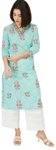 Image of Max Women's Cotton Blend Regular Fit Casual Kurta
