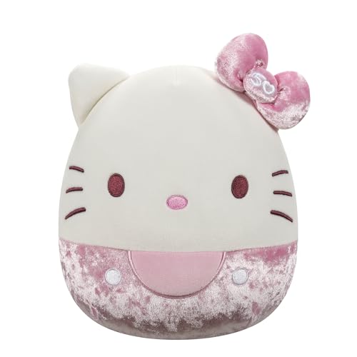 Squishmallows SQSN00921 - Hello Kitty mit Samt 20 cm, 50 Jähriges...
