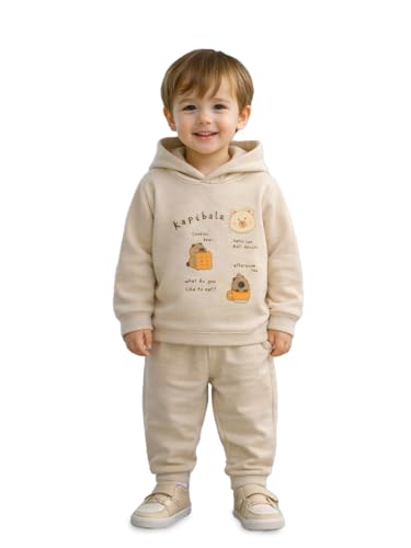 Image of Kidbea Premium Organic Cotton Unisex Baby Winterwear Co-ord Set | Soft, Warm & Classy Outfit for Boys & Girls | Warm & Cozy Fit for Infants kids