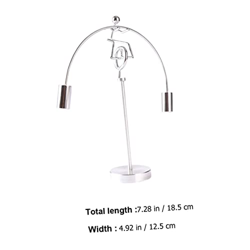 TOYANDONA Balancing Toy Unicycle Ornament Tumbler Unicycle Toy Desktop Decor Weightlifting Man for Present