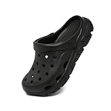 Cubufly Kids Boys Girls Clog Garden Shoes Slip On Slide Sandals Beach Water Shoes for Toddler/Little Kid/Big Kid/Children, Black, 5 Big Kid