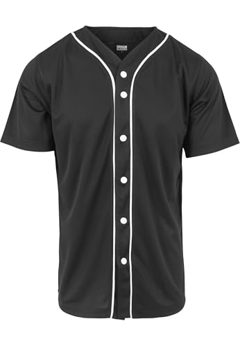 Urban Classics Homme Baseball Mesh Jersey T shirt, Multicolore - Mehrfarbig (Blk/Wht 50), XXL EU