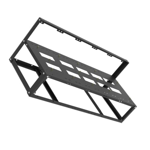 DIY Bare Frame Computer Case para GPUs Mid Tower Mining Rig Chassis con Gestión de Cables Limpia y Refrigeración miniatura 1