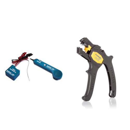 PeakTech 3434 – Leitungssucher für Leitungen und Telefonkabel mit Durchgangsprüfer und Tonsignal & JOKARI 20050 Abisolierzange Super 4 plus, Schwarz, 1 Stück