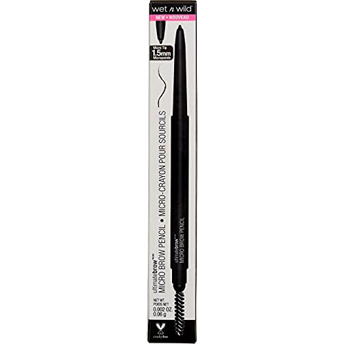 Wet n Wild Ultimate Brow Micro Eyebrow Pencil, Deep Brown 0.2 oz (2 pack) (Bundle)
