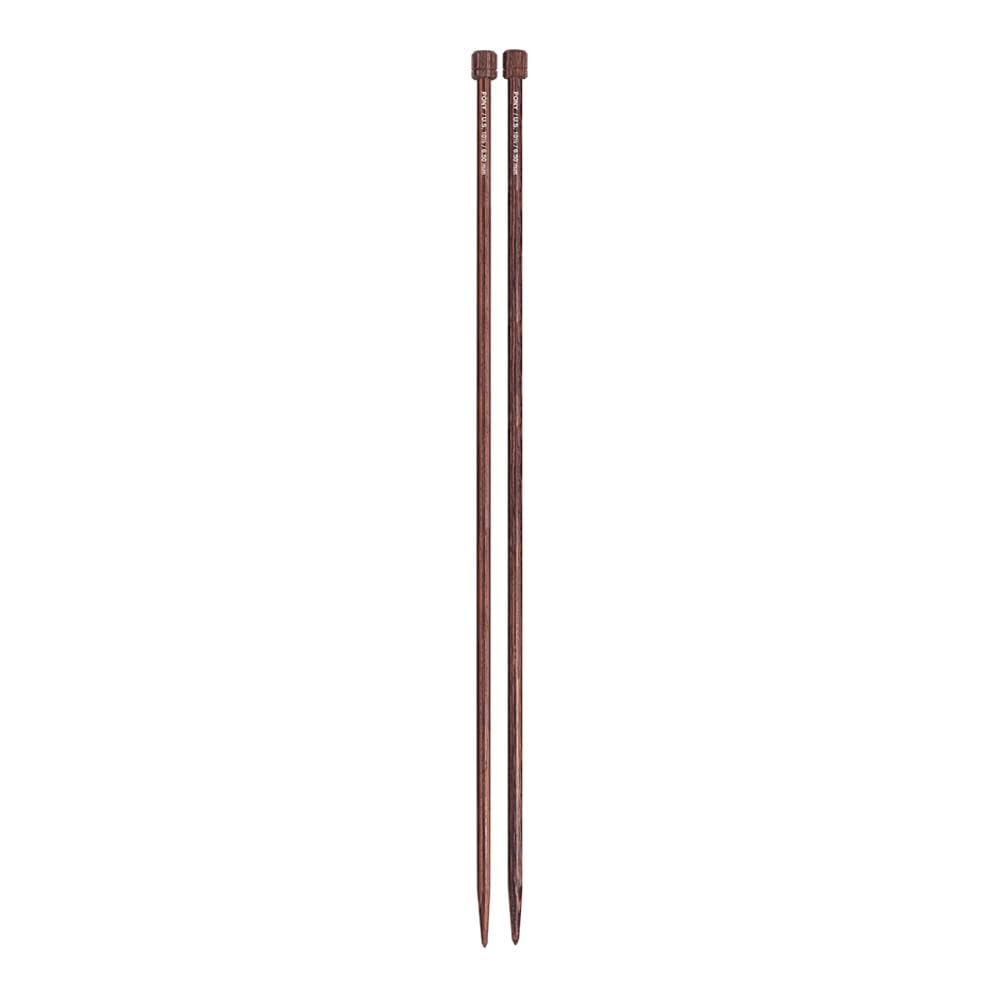 Pony Perfect Wooden Single Point Knitting Needles 40cm 6.5mm - 1 Piece, Brown, (40cm, 6.50mm)