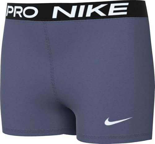 Image of Nike Girls' Pro Shorts (Little Big Kid), Diffused Blue /Black /White