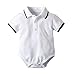 yuyuanDO Polo Bébé Garçons Manches Courtes Barboteuses Gentleman Body Polo Enfant 3 6 9 12 18 24 Mois Vetement Bebe Ete Cadeaux Bebe Pas Cher (80(6-12mois), B)