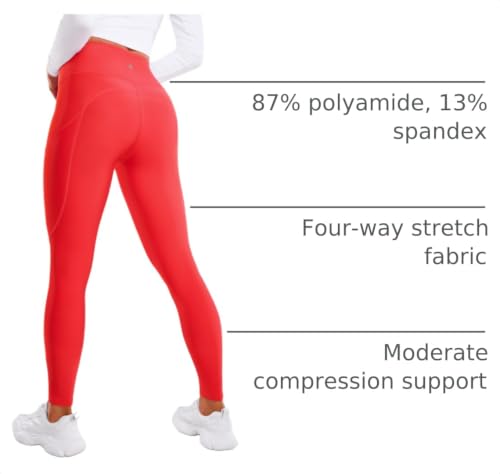Image of CRZ YOGA Fleece Thermal Leggings Pockets 28'' | Casual, Full Length, Winter, Warm, for Women