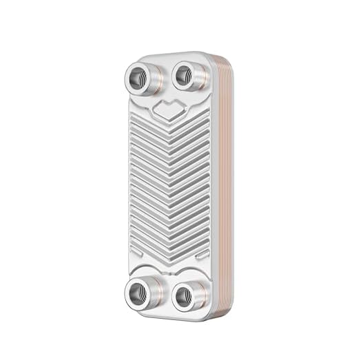 Wiltec Intercambiador calor térmico acero inoxidable 10 placas Termocambiador placas máx. 22 kW