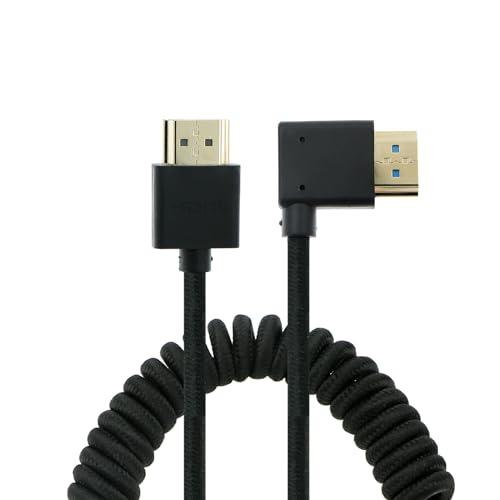 Uonecn 8K 2.1 HDMI auf HDMI Kabel für a7iv Sony, 48Gbps High Speed HDMI Spiralkabel für Atomos Ninja V, Feelworld Monitor, für Canon C300, Z CAM E2