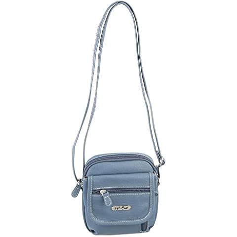 MultiSac Everest Vegan Leather Mini Crossbody Handbag One Size Blue Cover