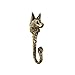 TUTURA LUTSS German Shepherd Wall Hook – Solid Brass Dog Breed Hook for Wall Mount – Decorative and Durable Hanger for Coats, Towels, Keys – Handmade Brass Pet Lover Home Decor
