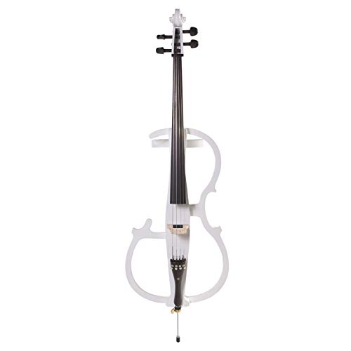Cecilio 4/4CECO-2WH Ceco-2Wh Ebony Electric Silent Pearl White Cello In Style 2 thumb #1