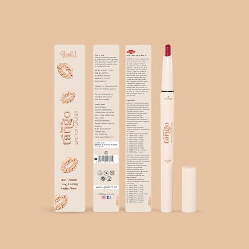 Image of Glam21 Two To Tango Lip Liner + Lipstick Duo |Non-Transfer |16hrs Long Stay | Creamy Matte Finish| Super-glide formula | Non-drying |For Sensational lip look, Vivid Maroon-06