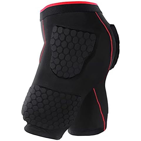 Hozzen Protective Padded Shorts - Hip Protector EVA Padded, High Elastic Fabric for Riding, Skateboarding, Skiing, Ice Hockey Cover