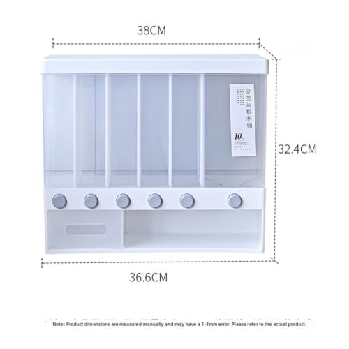 Dispensador de cereales resistente de polipropileno transparente y compacto 3