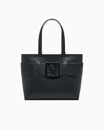 Armani Exchange Essential, Susy, square logo, Achats S aux femmes, Black,