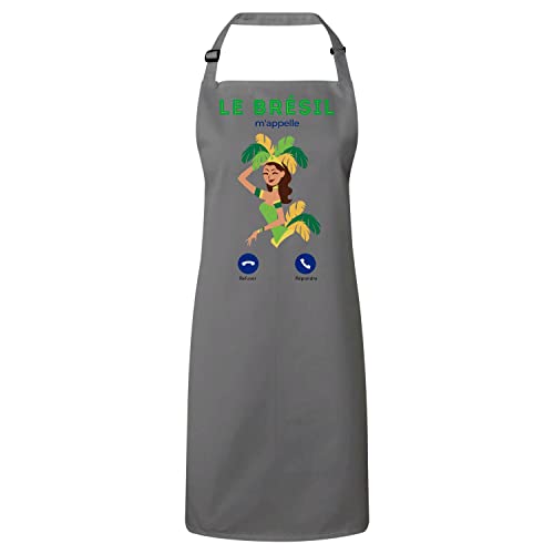 Tablier cuisine Brésil anti-tache motif Carnaval de Rio pour protéger vos vêtements