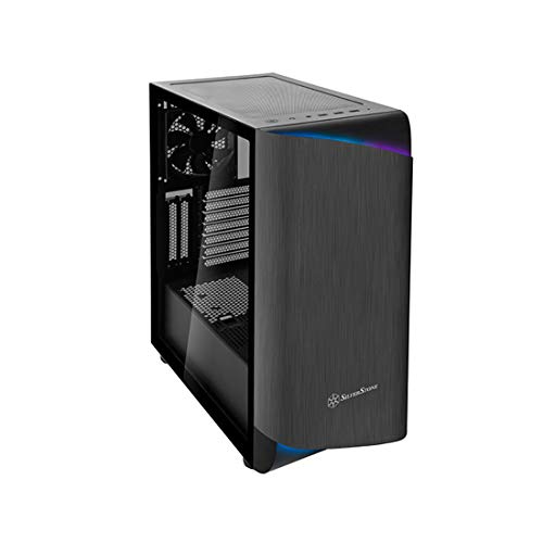 Image of Silverstone Technology SETA A1 Titanium on Black Premium ATX /Micro-ATX Case with Temperd Glass - SEA1TB-G