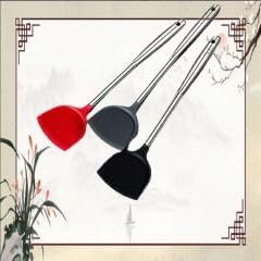 不粘锅硅胶铲炒菜铲子 Chinese Wok Spatula, Spatula 耐高温家用304不锈钢厨具专用护锅硅胶锅铲 Household Cleaning，Kitchen Storage Essentials