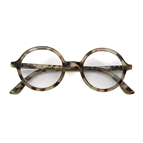 LONDON MOLE® Artist reading glasses, Gloss Pale Tortoiseshell, Verres 42 x 46 mm | Pont 16 mm | Branches 146 mm