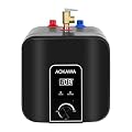 Aokawa Electric Mini Tank Water Heater 2.5 Gallon Under Sink Instant Hot Water Point of Use for RV Kitchen Bathroom Camper with Safety Vavle 1/2" NPT Wall or Floor Mounted