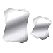 Fanrel 15 Pieces Self Adhesive Mirror Sheets Flexible Non Glass Mirror Plastic Mirror Tiles Wall Stickers for Home Decor, 4 Inch by 6 Inch and 6 Inch by 9 Inch