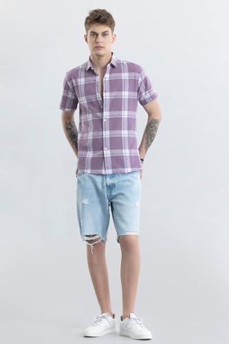 Image of SNITCH Delfina Purple Checks Shirts