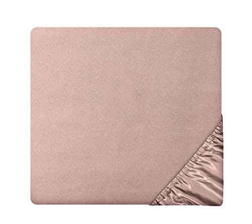 Milvowoc Queen Satin Fitted Sheet, Rose Gold Fitted Sheet Only Soft Bottom Fitted Sheet, Fitted Bed Sheets - 1 Piece #TOP5