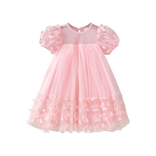 Toddler Kid Girl Princess Dress Puff Sleeve Embroidery Strawberry Tulle A-line Dress with Headband Summer Outfit