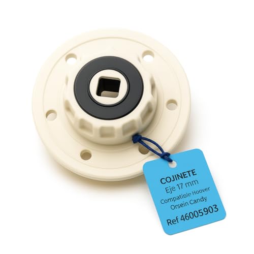 RECAMBIOS DREYMA Conjunto Cojinete Eje Rodamiento 17 mm Carga Frontal Compatible con Hoover Otsein Candy 46005903 Repuesto Preciso Montaje Facil Antifugas Silencioso Giro Suave Lavadora ProX
