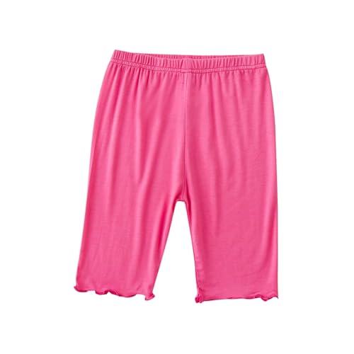 Girls Ruffle Leggings High Waisted Workout Gym Casual Yoga Activewear Bike Shorts for Kids School Casual Dance 2-9Y4