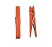 Yongshida Wood Craft Clothespins Pegs with Spring 2.9" Color Orange Pack of 40