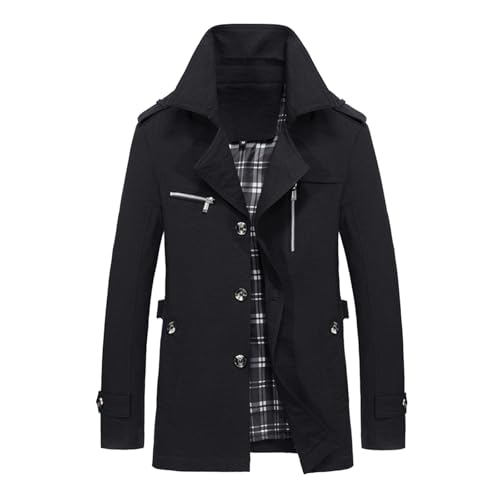 Veste coupe-vent homme chaude et légère : manteau d'automne à manches longues style moderne