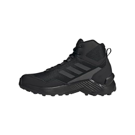 adidas Men's Eastrail 2.0 Mid Top Rain.RDY Hiking Shoe, Black/Carbon/Grey, 9.5