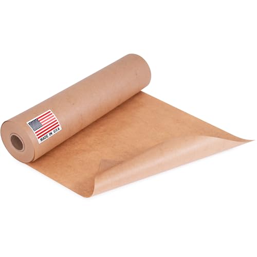 Image of 12 inch x 60 Yards (180 feet) Masking Paper Roll - Made in USA General Purpose Kraft Masking Paper for Painting - Painters' Protection from Splatter and Overspray