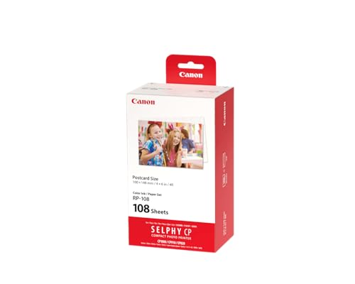 Canon Selphy CP1500 Wireless Compact Photo Printer (Black) + RP-108 High-Capacity Color Ink/Paper Set, 4"x6" Prints, 108 Sheets - image 7
