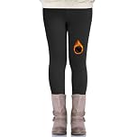 Nlieanuc Girls Leggings - Full Length Soft Stretchy Kids Leggings for Age 4-12 Years Thermal Warm Tights Winter Trousers for Children School Dance Play Casual Wear