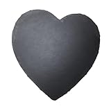 TOYANDONA Tablas de Charcutería en Pizarra Negra Forma de Corazón 25X25 CM para Eventos y Cenas Obsequios en Restaurantes y Hogares