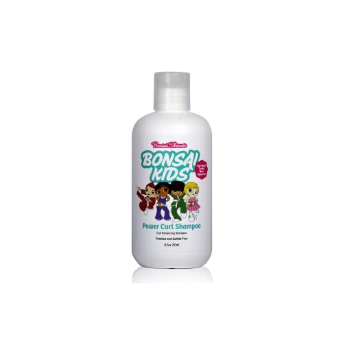 Bonsai Kids Power Curl Shampoo 8 fl. oz | Daily Shampoo for Curly Hair Kids - Toddler - Biracial Hair | Restore Bounce - Combat Frizz | Gentle for Daily Use | Salon Quality For Home