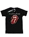 Rolling Stones The Plastered Tongue Camiseta, Negro (Black Black), Medium para Hombre