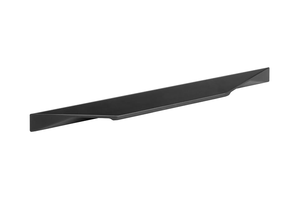 Poignée de meuble 696 mm profil Zoid noir mat quincaillerie porte placard cuisine