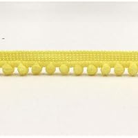 RAILONCH Bommel Fransenband 20 Yard - Schwarz, Nylonseide Für DIY Handwerk & Dekoration