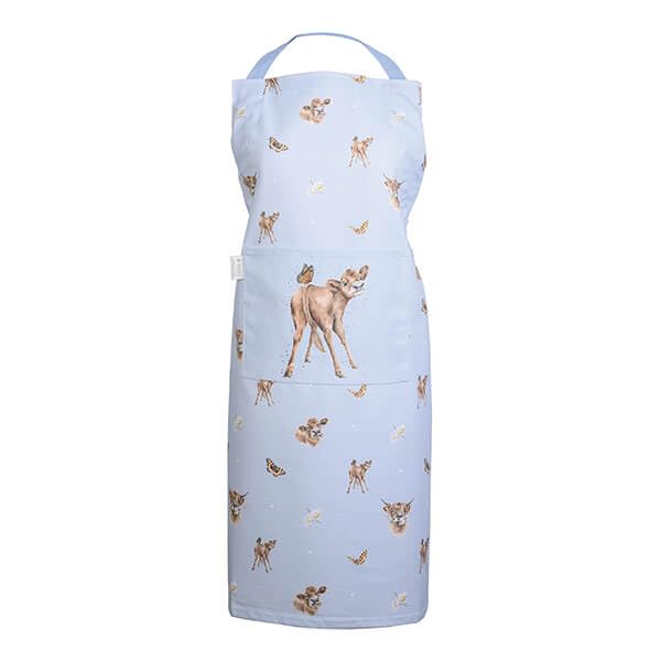 Wrendale Designs Cow Farmyard Friends Apron, White - Image 2