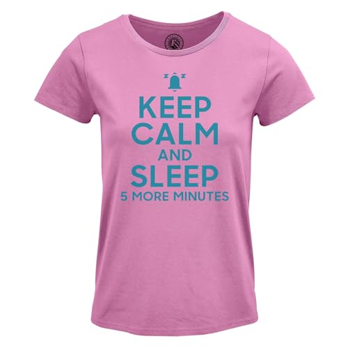 T-shirt femme col rond en coton humour Keep Calm pour les matins difficiles