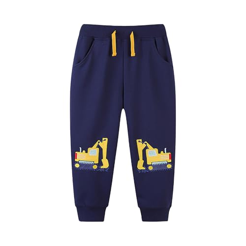 Boys Cute Cartoo𝐧 Pull-On Jogger Pants Kids Causal Fashion Elastic Waist Sweatpants Active Tracksuit Trousers