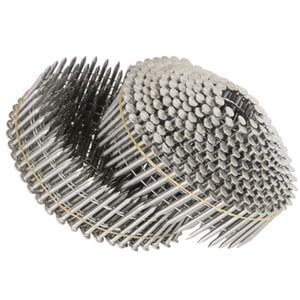 #US 1200Pcs Stainless Steel 1-1/4 .09 Ring Shank Siding Nails 15 Degree Wire Coil